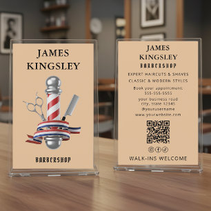 Flyer Sinal de barbearia moderna com corte de cabelo pro