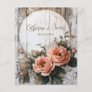 Flyer Sinal de Casamento Russo com Nomes Personalizados