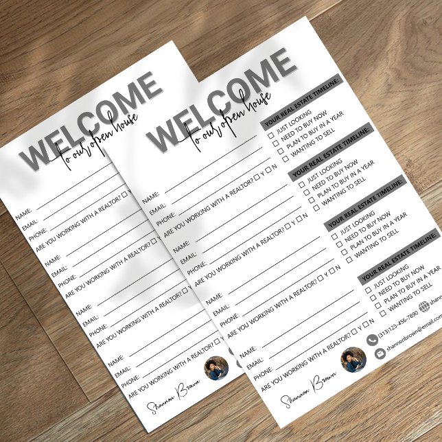 Flyer Sinal de entrada da casa aberta do imóvel (Criador carregado)