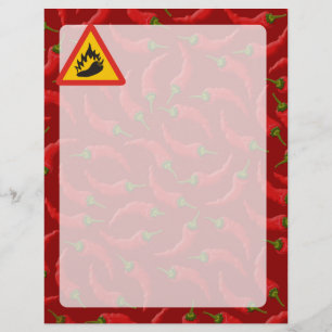 Flyer Sinal de perigo de pimenta quente
