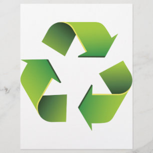 Flyer sinal de Reciclagem