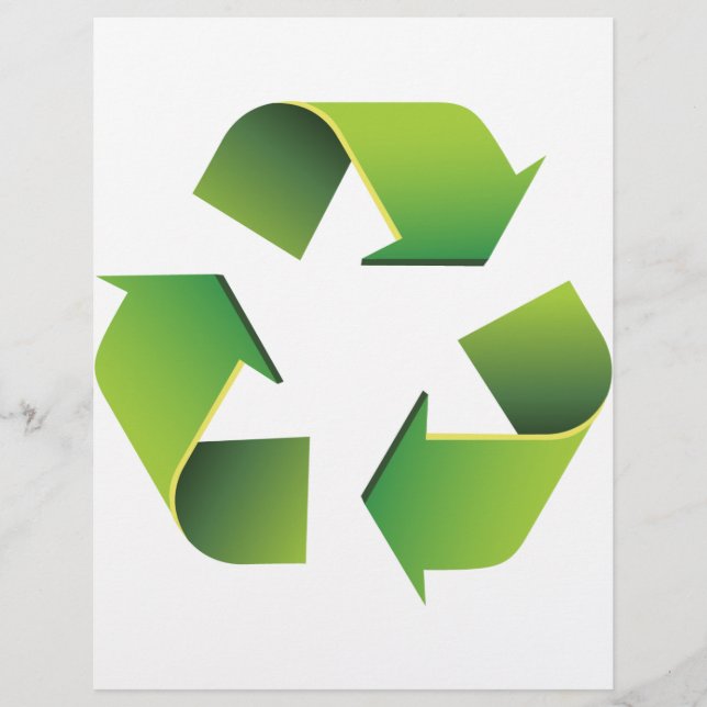 Flyer sinal de reciclagem (Frente)