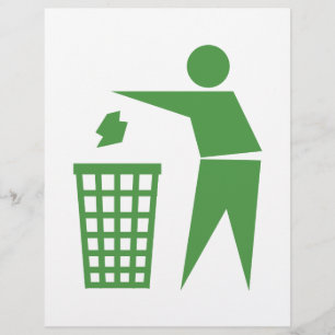 Flyer sinal de Reciclagem