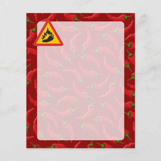 Flyer Sinal do perigo do pimento (Frente)