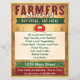 Flyer Sinal local de consumo do mercado agrícola