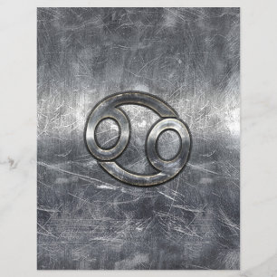 Flyer Sinal Zodiac cancer no Estilo Industrial