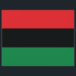 Flyer Sinalizador vermelho, preto e verde<br><div class="desc">As três cores pan-africanas na bandeira representam: RED: o sangue que une todas as pessoas da ancestralidade negra africana, e derramou pela libertação; BLACK: pessoas negras cuja existência como nação, mas não como estado-nação, é afirmada pela existência da bandeira; e GREEN: a riqueza natural abundante da África. Vintage Old School...</div>
