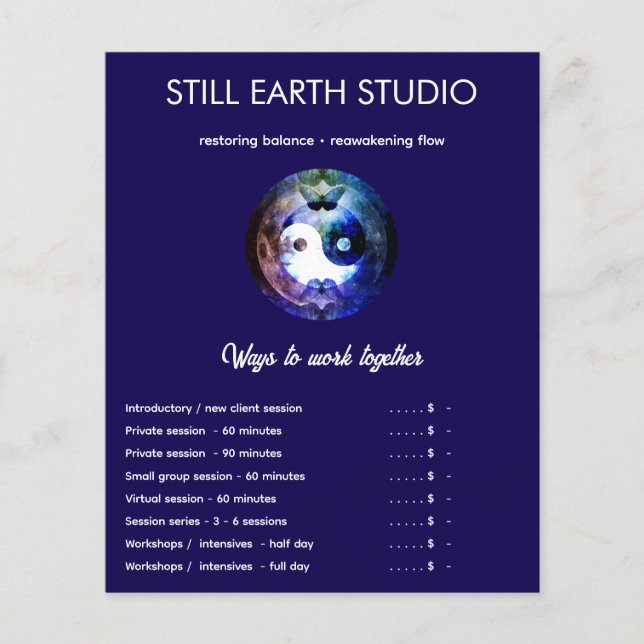 Flyer Sister Moon | Yin Yang Design (Frente)