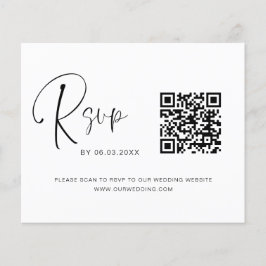 Flyer Site de casamento com QR Code para RSVP dentro de 