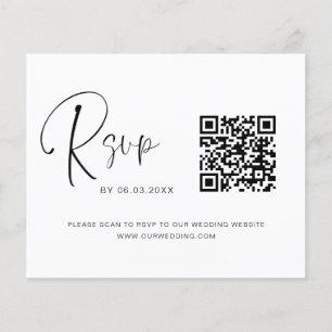 Flyer Site de casamento com QR Code para RSVP dentro de 