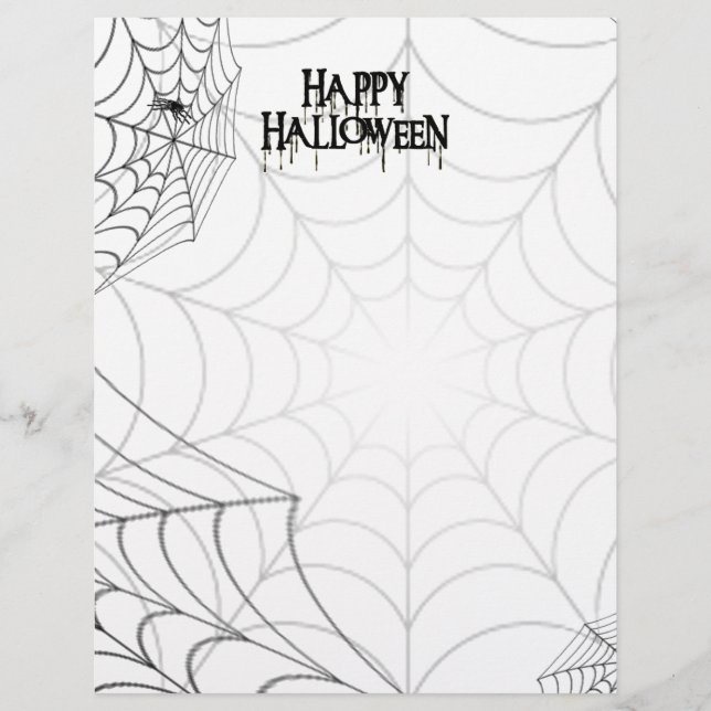 Flyer Sítios De Aranha E Texto Feliz De Halloween Assust (Frente)