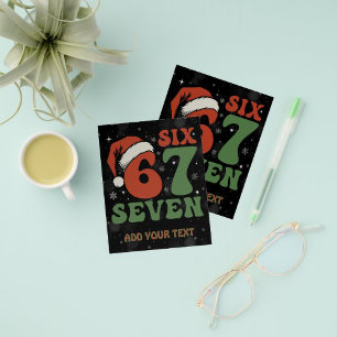Flyer Six Seven 67 Chapéu de Papai Noel Engraçado Natal 