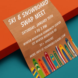 Flyer Ski Swap Meet Event Custom 