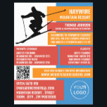 Flyer Skier Silhouette, Lições/Classes de Esqui/Snowboar<br><div class="desc">Skier Silhouette,  Lições De Esqui/Snowboard/Classes Folhetos Publicitários Pela Loja De Cartão de visita.</div>