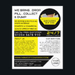 Flyer Skip Amarelo, Skip/Dumpster Company<br><div class="desc">Folhas Amarelas De Lixo,  Folhetos De Publicidade Da Skip/Dumpster Company Na Loja De Cartão de visita.</div>