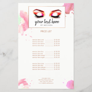 Flyer Sobrancelhas Personalizadas em Aquarela Criativa