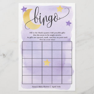 Flyer Sobre A Lua, Cartaz De Jogo De Papel Bingo De Estr
