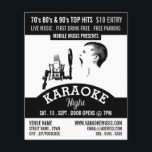 Flyer Solo Singer, Anúncio de eventos Karaoke<br><div class="desc">Solo Singer,  Karaoke Event Advertising Flyer da Loja de Cartão de visita.</div>
