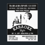 Flyer Solo Singer, Anúncio de eventos Karaoke<br><div class="desc">Solo Singer,  Karaoke Event Advertising Flyer da Loja de Cartão de visita.</div>