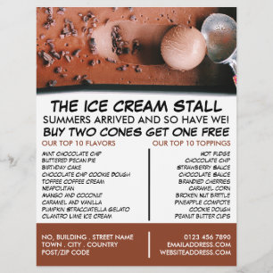 Flyer Sorvete de Chocolate, Publicidade de Sorveteria
