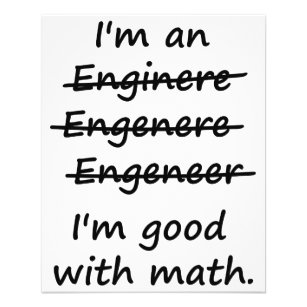 Flyer Sou uma Engenheiro que sou bom em matemática