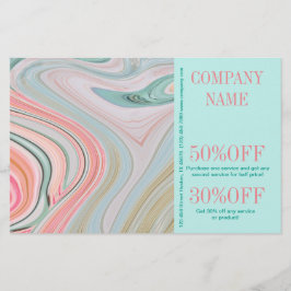 Flyer SPA de beleza salão de cabelos e unhas aquarela co