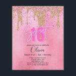 Flyer Sparkles Sweet16 Bonito Girly Pink 16th Birthday<br><div class="desc">Ei, pessoas de festas! Você está pronto para celebrar um aniversário muito especial? Basta ver a nossa coleção de convites para 16 anos doces, com um tema brilhante de brilho cor-de-rosa (faux) que irá dar o tom para a festa perfeita. Nossos convites são totalmente personalizáveis, de modo que você pode...</div>