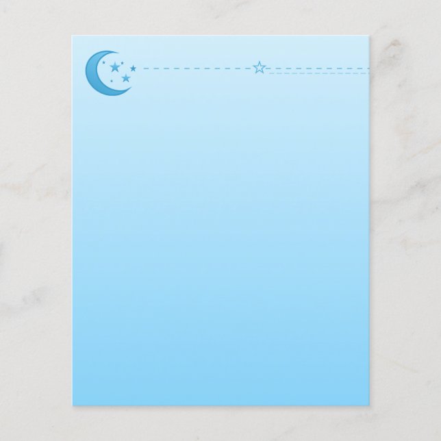 Flyer Stars and Moon Stationery (Frente)