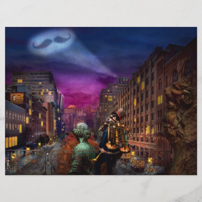 Flyer Steampunk - O Excelente Mustachio (Frente)