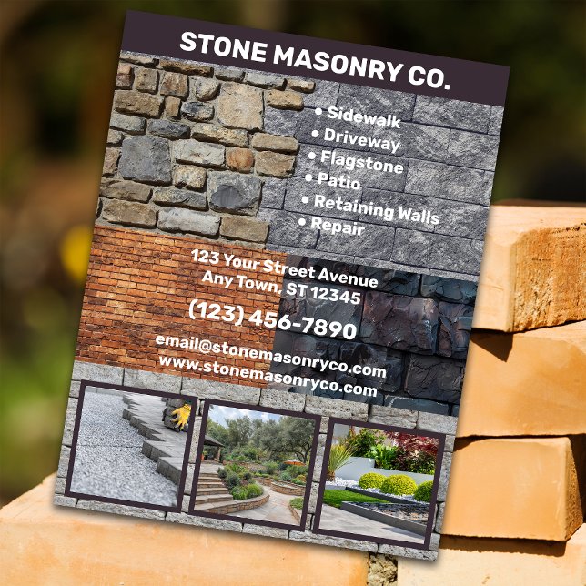 Flyer Stone Masonry Business (Criador carregado)