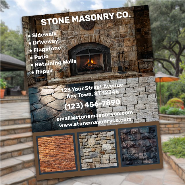 Flyer Stone Masonry Business (Criador carregado)