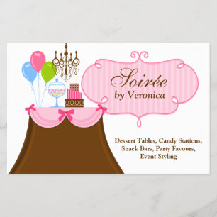 Flyer Stylist e Design Dessert Buffet de eventos