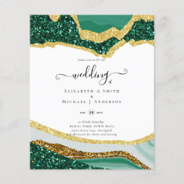 Flyer Sublime Ágata Dourada Verde Brilho Casamento