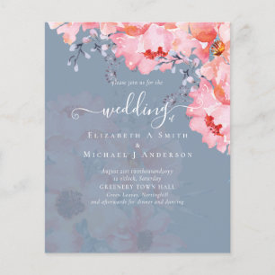 Flyer Sublime Blossomas cor-de-rosa SITE DE CASAMENTO - 