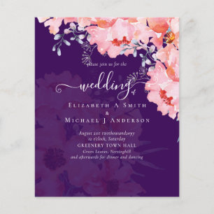 Flyer Sublime Blossomas cor-de-rosa SITE DE CASAMENTO - 
