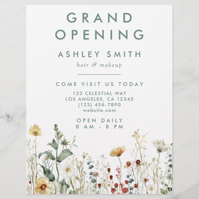 Flyer Summer Wildflower Field (Frente)