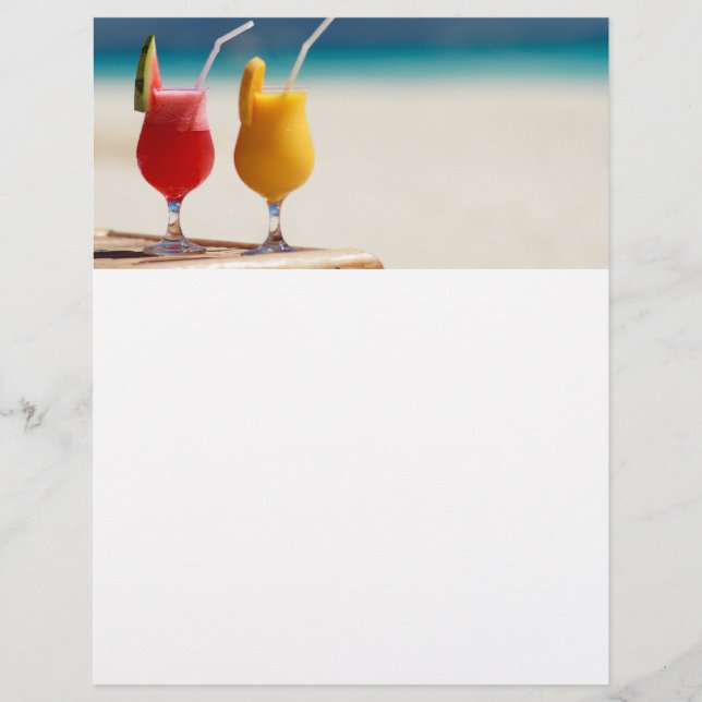 Flyer Sumo de fruta na praia (Frente)