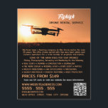 Flyer Sunset Drone Silhouette, Empresa de Aluguer de Dro<br><div class="desc">Silhouette De Drone Sunset,  Folhetos De Publicidade Da Empresa De Aluguer De Drones Pela Loja De Cartão de visita.</div>
