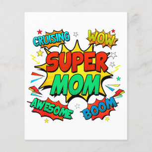 Flyer Superhero Mãe Para Mulheres