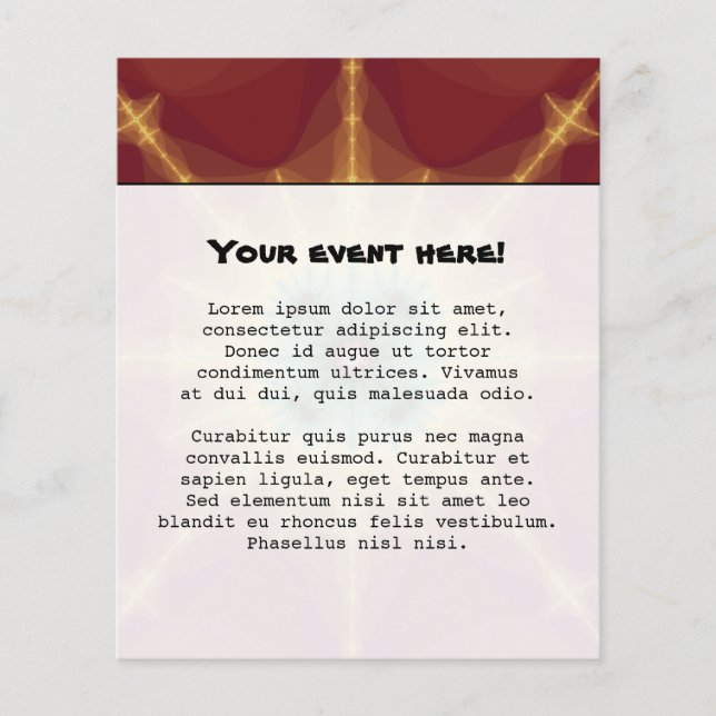 Flyer Superstar - Arte Fractal (Frente)