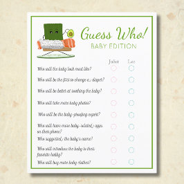 Flyer Sushi Kawaii Baby Guess Who Baby