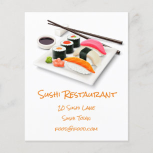 Flyer Sushi, restaurante moderno de comida japonês