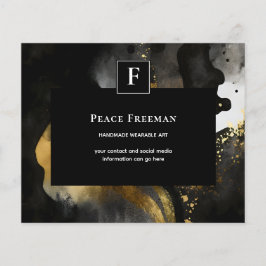 Flyer Sweep Primordial | Design Abstrato Dourado Preto