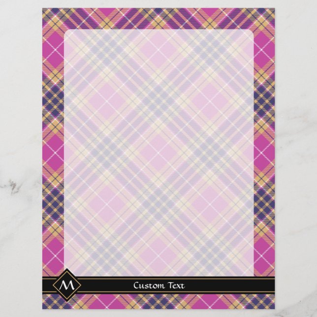 Flyer Tartan rosa, Dourado e azul (Frente)