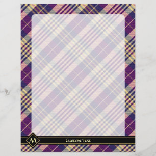 Flyer Tartan roxo, Dourado e azul