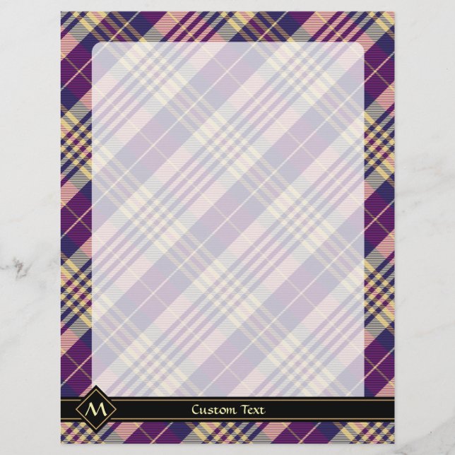 Flyer Tartan roxo, Dourado e azul (Frente)