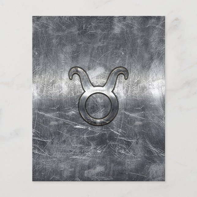 Flyer Taurus Zodiac - Sinal em Estilo de Vestido Grunge (Frente)