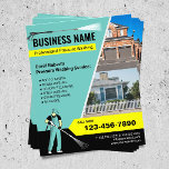 Flyer Teal de lavagem de energia da casa de lavagem de p<br><div class="desc">Pressão de lavagem de energia Aquecendo Folhetos de Teal Profissionais De Limpeza.</div>
