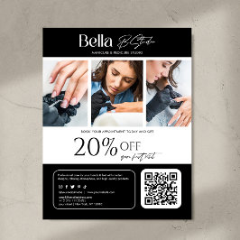 Flyer Tecnologia Nail de Salão de Beleza Fotográfica Mod
