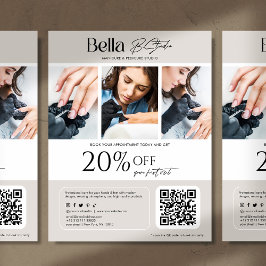 Flyer Tecnologia Nail de Salão de Beleza Fotográfica Mod